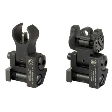 Troy Battlesight Micro Front and Rear Iron Sight Set in Black - Profile View