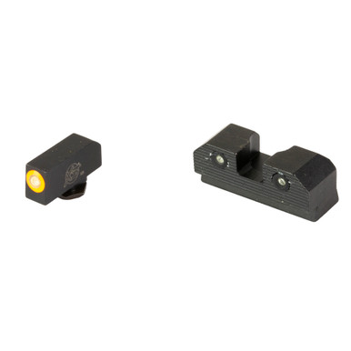 XS Sights R3D 2.0 Night Sights for Glock 21 with orange tritium front sight – front view