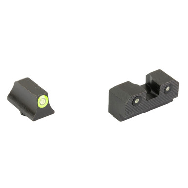 XS Sights R3D 2.0 Glock 43 Night Sights - Green Photoluminescent Ring Detail