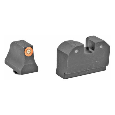 XS Sights R3D Night Sights for Glock Suppressor Height Orange - Rear View