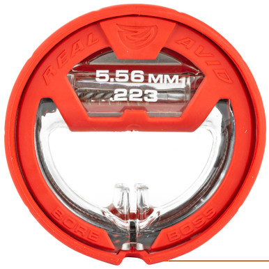 Real Avid Bore Boss .223/5.56mm bore cleaning cable with phosphor bronze brush and braided mop