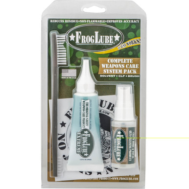 FrogLube Clamshell Cleaning Kit with 1oz Solvent and 1.5oz CLP bottles