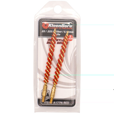 Kleen-Bore .22 Cal Red Nylon Bore Brush 2-Pack