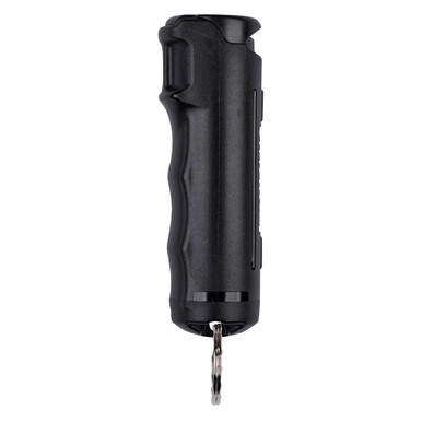 SABRE Black Flip Top Pepper Gel personal defense spray front view