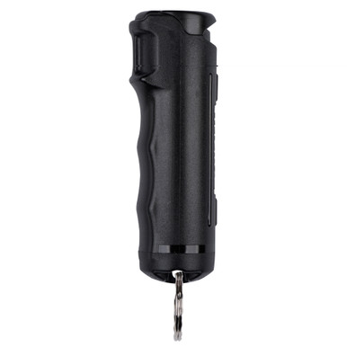 Sabre Flip-Top NY Compliant Pepper Gel in Black, compact personal defense spray