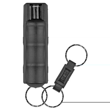 Sabre Red 3-in-1 Pepper Spray Black Hardcase front view