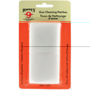 Hoppe's Cotton Cleaning Patches .38-.45 Caliber Bag of 40