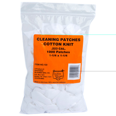 Southern Bloomer .223 Cal Cotton Cleaning Patches 1000-Pack front packaging