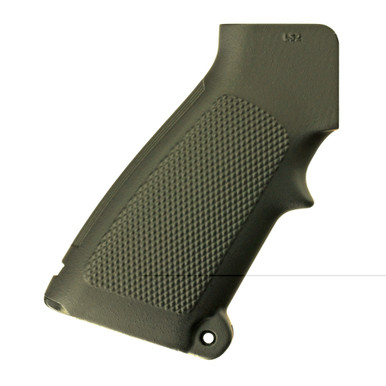 B5 Systems LS2 AR-15 Grip Olive Drab Green - angle view showing storage