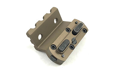 KDG Kinect M-LOK SureFire Offset Mount Brown – side profile showing QD wedge mechanism