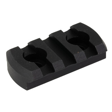 Kinetic Development Group M-LOK 3-Slot Picatinny Rail Section in black aluminum