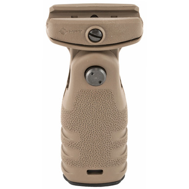 Mission First Tactical React Folding Grip in Scorched Dark Earth - front view