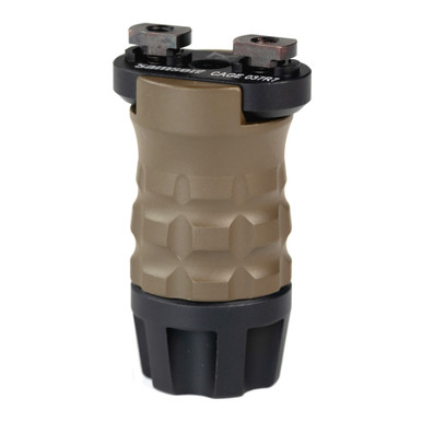 Samson M-LOK Short Vertical Grip AR-15 Green Fade Aluminum angled view