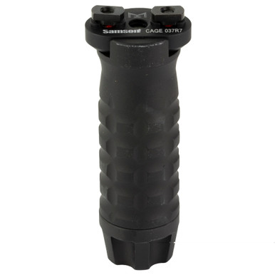 Samson Medium Grenade M-LOK Vertical Grip in black anodized aluminum, front view