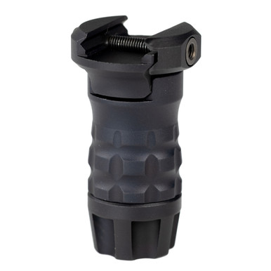 Samson AR-15 Short Vertical Grip in black anodized aluminum mounted view