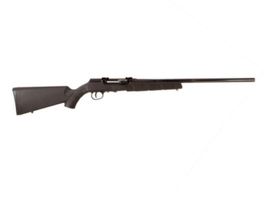 Savage Arms A17 17 HMR semi-automatic rimfire rifle with heavy barrel and black synthetic stock