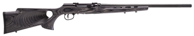 Savage Arms A22 Thumbhole 22LR with gray laminate stock and fluted heavy barrel