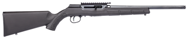 Savage Arms A22 .22 LR semi-automatic rifle with threaded barrel and black synthetic stock