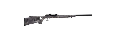 Savage Arms A22 .22 Magnum with gray laminate thumbhole stock and satin blue fluted barrel
