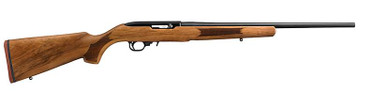 Ruger 10/22 22LR with satin black finish and French Walnut stock, right-side profile view