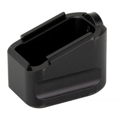Warne Mag Ext for CZ 75 +4 Black - front view showing anodized aluminum construction