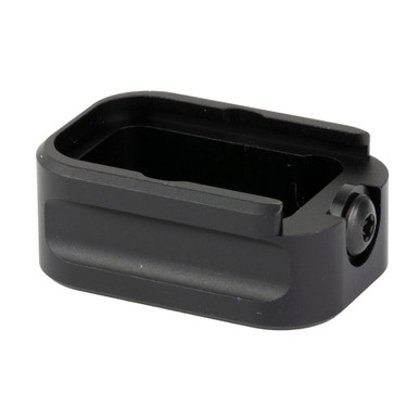 Warne Mag Extension for Glock 17/22 showing finger groove detail and Torx retention screw