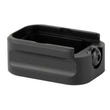 Warne Mag Extension for Glock 19/23 — alternate angle showing finger grooves and Torx retention screw