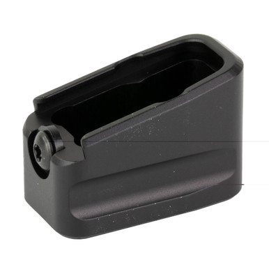 Warne +2 Magazine Extension for Glock 43X/48 in black anodized aluminum