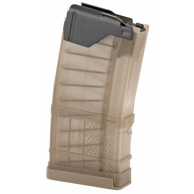 LANCER L5AWM AR-15 - 556 NATO - 10/20 ROUND MAGAZINE - TRANSLUCENT FDE
