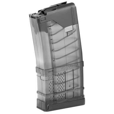 LANCER L5AWM AR-15 - 556 NATO - 10/20 ROUND MAGAZINE - TRANSLUCENT SMOKE
