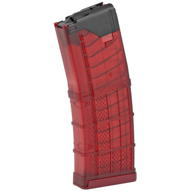 LANCER L5AWM AR-15 - 556 NATO - 10/30 ROUND MAGAZINE - TRANSLUCENT RED