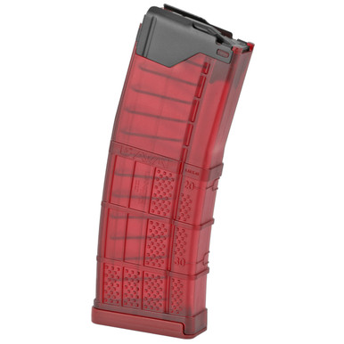 LANCER L5AWM AR-15 - 556 NATO - 10/30 ROUND MAGAZINE - TRANSLUCENT RED