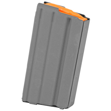 ASC AR-15 -556 NATO - 10/20 ROUND MAGAZINE - ALUMINUM - GRAY - W/ORANGE FOLLOWER