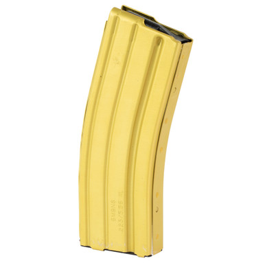 DURAMAG AR-15 - 556 NATO - 10/30 ROUND MAGAZINE - ALUMINUM - GOLD