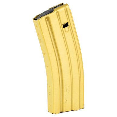 DURAMAG AR-15 - 556 NATO - 10/30 ROUND MAGAZINE - ALUMINUM - GOLD