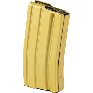 DURAMAG AR-15 - 556 NATO - 10/20 ROUND MAGAZINE - ALUMINUM - GOLD
