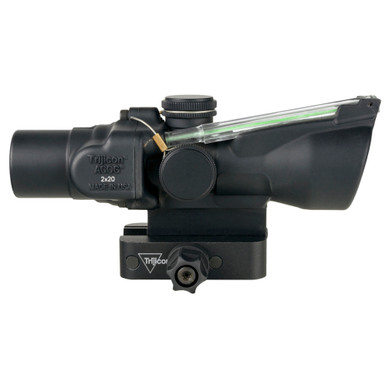 Trijicon ACOG 2x20 Crosshair scope top and reticle detail
