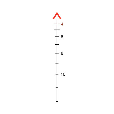 Trijicon ACOG 5.5x50 Red Chevron .308 – reticle and turret detail view
