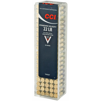 CCI Standard Velocity 22 LR ammunition rounds detail view