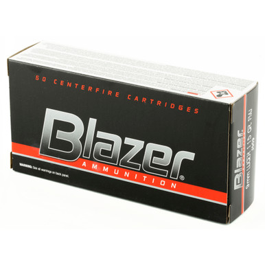 Blazer 9mm 115gr FMJ Cartridges and Ammunition Box Detail