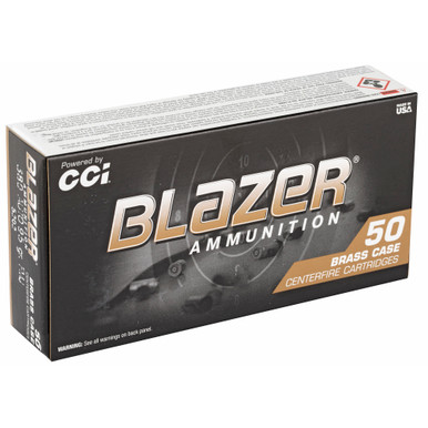 Blazer Brass 380 ACP FMJ cartridge detail
