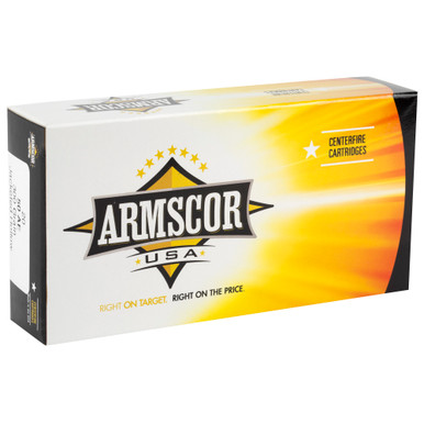 Armscor 50 AE 300 Grain JHP rounds and box detail