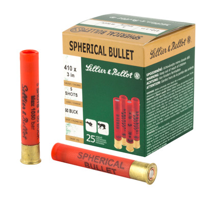 Sellier & Bellot .410 3-Inch 00 Buckshot 25-Round Box Front View