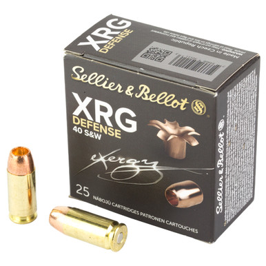Sellier and Bellot XRG Defense 40 S&W 130 Grain SCHP ammunition box front view