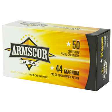 Armscor 44 Magnum 240 Grain Semi-Wadcutter Cartridges – Detail View