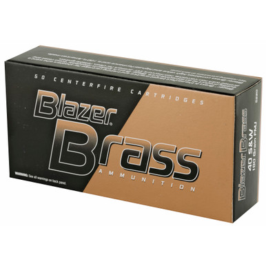 Blazer Brass 40 S&W FMJ cartridges and box detail