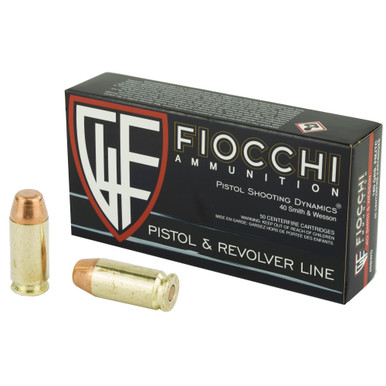 Fiocchi 40 S&W 180 Grain FMJ 50-Round Box front view