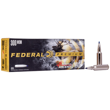 Federal Premium Terminal Ascent 300 WSM 200 Grain ammunition box, 20 rounds