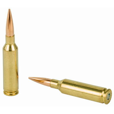 Federal Gold Medal 6mm Creedmoor 105 grain Berger BTHP cartridges close-up