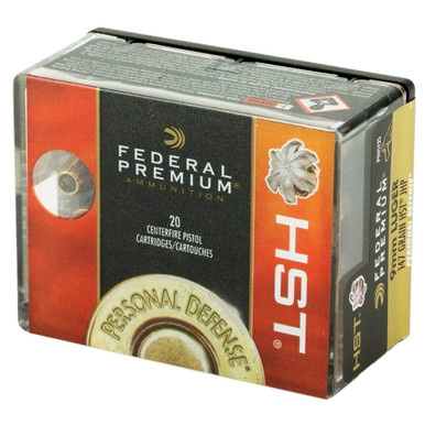 Federal Premium HST 9mm 147gr hollow point bullet close-up
